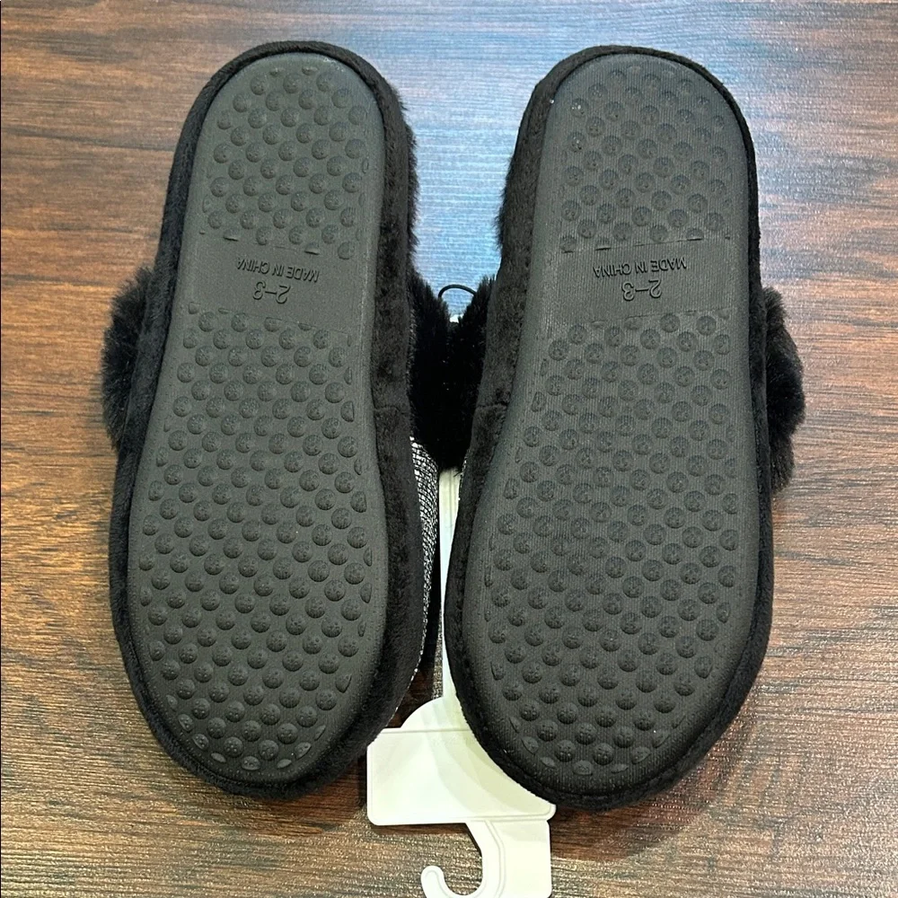 NWT Girl’s Justice Sparkly Slippers Sz 2/3